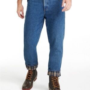 L.L. Bean Men's Flannel-lined Denim Jeans - Classic Blue